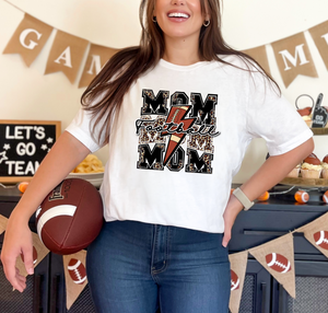 Football Mom Graphic T-Shirt (multiple color options)