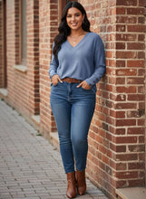 Load image into Gallery viewer, Morning Mist Textured V-Neck Top (multiple color options)
