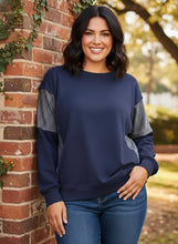 Load image into Gallery viewer, Navigating Comfort Striped Pullover (multiple color options)
