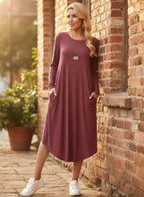 Load image into Gallery viewer, A Moment in Time Pocketed Midi Dress (multiple color options)
