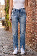 Load image into Gallery viewer, JUDY BLUE High Waist Vintage Wash Front Seam &amp; Slit Straight Jeans
