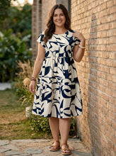 Load image into Gallery viewer, Artistic Flow Tiered Midi Dress
