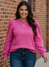 Load image into Gallery viewer, Enchanted Ivy Textured Knit Top (multiple color options)
