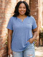 Load image into Gallery viewer, Weekend Wanderer Casual Button-Front Pocket T-Shirt (multiple color options)
