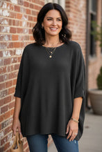 Load image into Gallery viewer, Cozy Cloud Whisper Slouch Tunic in Black
