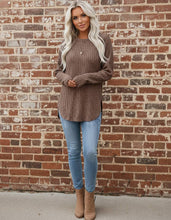 Load image into Gallery viewer, Sunday Morning Ribbed Long Sleeve Top (multiple color options)
