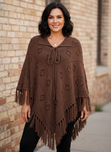 Load image into Gallery viewer, Woodland Wanderer Fringe Poncho (multiple color options)
