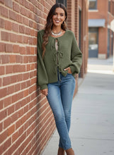 Load image into Gallery viewer, Sweet Haven Tie-Front Long Sleeve Cardigan (multiple color options)
