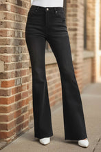 Load image into Gallery viewer, RISEN High Rise Flare Raw Cut Hem Jeans
