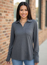 Load image into Gallery viewer, Modern Edge Long Sleeve Polo T-Shirt (multiple color options)
