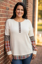 Load image into Gallery viewer, Cabin Cozy Patchwork Henley
