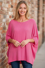 Load image into Gallery viewer, Cozy Cloud Whisper Slouch Tunic in Fuchsia
