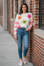 Load image into Gallery viewer, Vivid Verse Floral Patched Sweater
