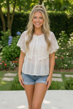 Load image into Gallery viewer, Sun Kissed Lace Flutter Top
