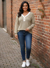 Load image into Gallery viewer, The Buttoned Barista Knit Top (multiple color options)
