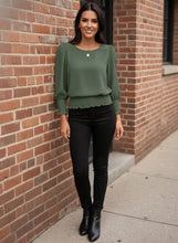 Load image into Gallery viewer, Seraphina Smocked Waist Blouse (multiple color options)
