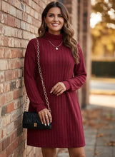 Load image into Gallery viewer, Vineyard Stroll Ribbed Mini Dress (multiple color options)
