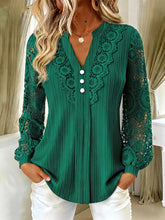 Load image into Gallery viewer, Lace Made Lovely Blouse (multiple color options)
