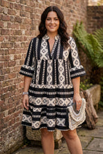 Load image into Gallery viewer, Bohemian Rhapsody Geometric Mini Dress
