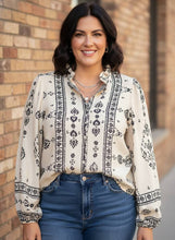 Load image into Gallery viewer, Heritage Soul Frill Blouse (2 color options)
