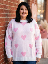 Load image into Gallery viewer, Love Letter Oversized Heart Knit Sweater (multiple color options)

