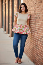 Load image into Gallery viewer, Garden Party Protocol Peplum Top
