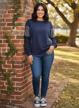 Load image into Gallery viewer, Navigating Comfort Striped Pullover (multiple color options)
