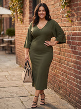 Load image into Gallery viewer, Effortlessly You Ribbed Midi Dress (multiple color options)
