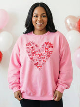Load image into Gallery viewer, Coquette Crush Bow-Heart Pullover Sweatshirt
