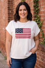 Load image into Gallery viewer, US Flag Round Neck Short Sleeve T-Shirt
