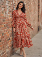 Load image into Gallery viewer, Desert Rose Bohemian Midi Dress
