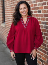 Load image into Gallery viewer, The Crimson Gala Blouse
