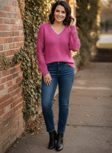 Load image into Gallery viewer, Lattice Dream V-Neck Sweater (multiple color options)
