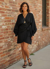 Load image into Gallery viewer, City Lights Surplice Wrap Dress

