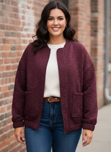 Load image into Gallery viewer, Vineyard Escape Quilted Bomber Jacket (multiple color options)
