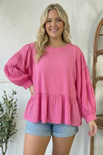 Load image into Gallery viewer, With Gentle Grace Pink Cotton Blouse
