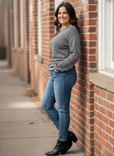 Load image into Gallery viewer, Metropolitan Stripe Off-Shoulder Top
