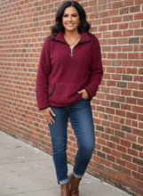 Load image into Gallery viewer, Morning Mists Quarter-Zip Fleece Sweatshirt (multiple color options)
