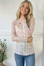 Load image into Gallery viewer, English Garden Patchwork Mesh Top
