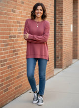Load image into Gallery viewer, Haven Ridge Side-Slit Sweatshirt (multiple color options)
