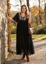 Load image into Gallery viewer, Golden Meadow Embroidered Dress
