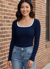 Load image into Gallery viewer, Linear Pulse Contrast Trim Top (multiple color options)
