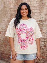 Load image into Gallery viewer, Retro Revival Floral Chenille Oversized Tee
