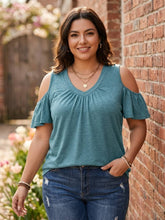 Load image into Gallery viewer, Patio Social Cold Shoulder Top (multiple color options)
