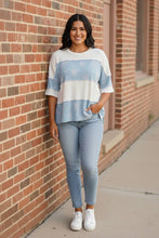 Load image into Gallery viewer, Violets are Blue Colorblock Top
