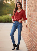 Load image into Gallery viewer, Vineyard Vibes Ruffled Blouse (multiple color options)
