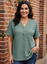 Load image into Gallery viewer, Sunday Morning Stroll Eyelet Blouse (multiple color options)
