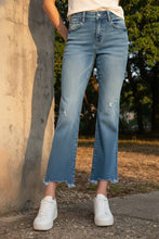 Load image into Gallery viewer, City Stroll Distressed Crop Flare Jeans
