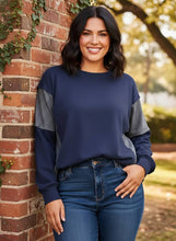 Load image into Gallery viewer, Navigating Comfort Striped Pullover (multiple color options)
