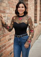 Load image into Gallery viewer, Midnight Garden Embroidered Bodysuit
